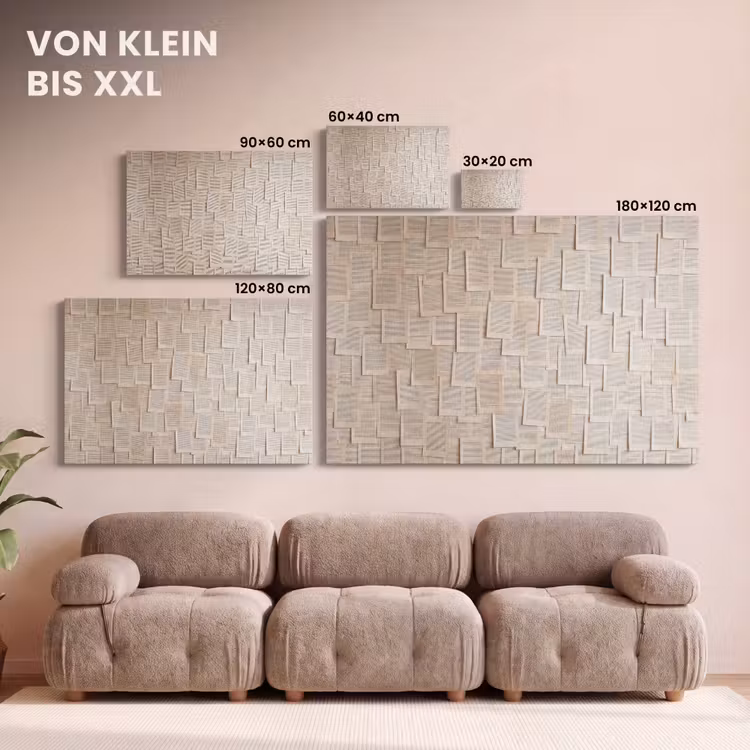 Boekpagina - Collage - Literatuur - Vintage - Beige canvas 2cm klein -Xsfeer8_DE