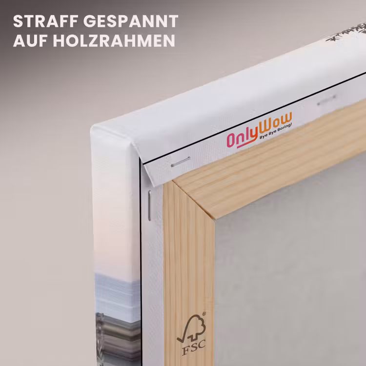 Leinwandbild - Bucht – Boote – Sonnenuntergang - Baai - boten - zonsondergang canvas 2cm klein