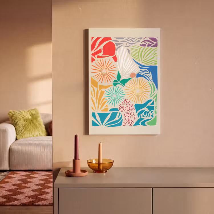 Kleurrijk - Abstract - Bloemen - Patronen canvas 2cm klein -sfeer1
