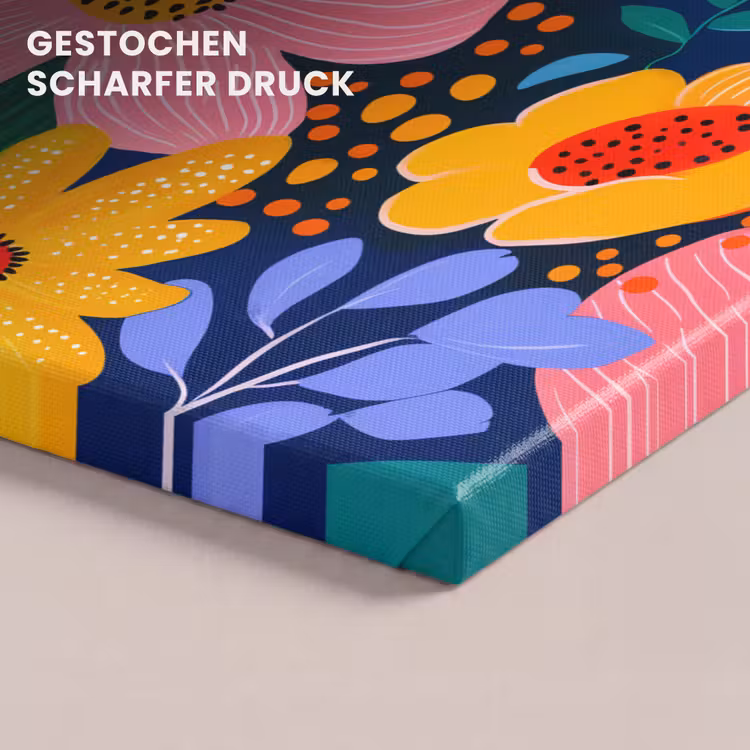 Kleurrijk - Bloemen - Abstract - Stippen canvas 2cm klein -uniquesellingpoint_afwerking-onlywow_DE