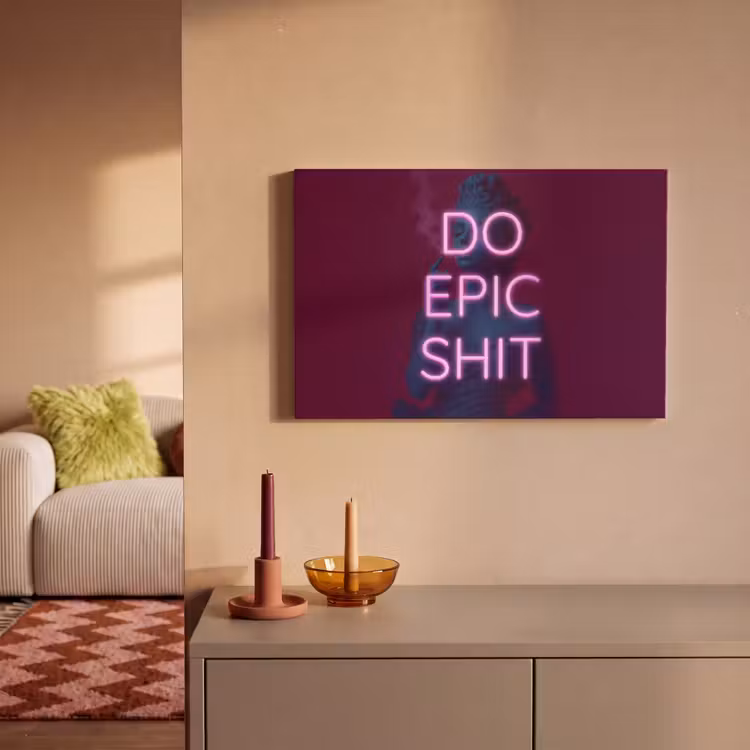 Buste - Neon - LED - Letters canvas 2cm klein -sfeer1