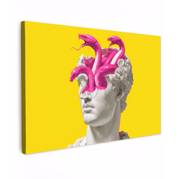 Buste - Slangen - Geel canvas 2cm klein -z3d