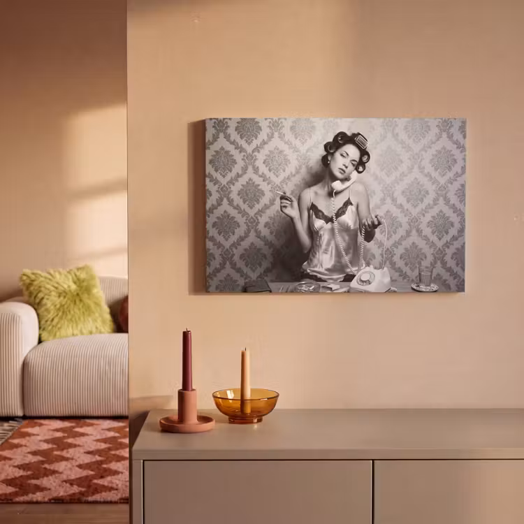 Chic - Vrouw - Zwart - Wit canvas 2cm klein -sfeer1