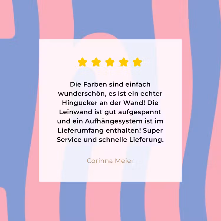 Chill - Roze - Blauw - Golvend canvas 2cm klein -Xsfeer7_DE
