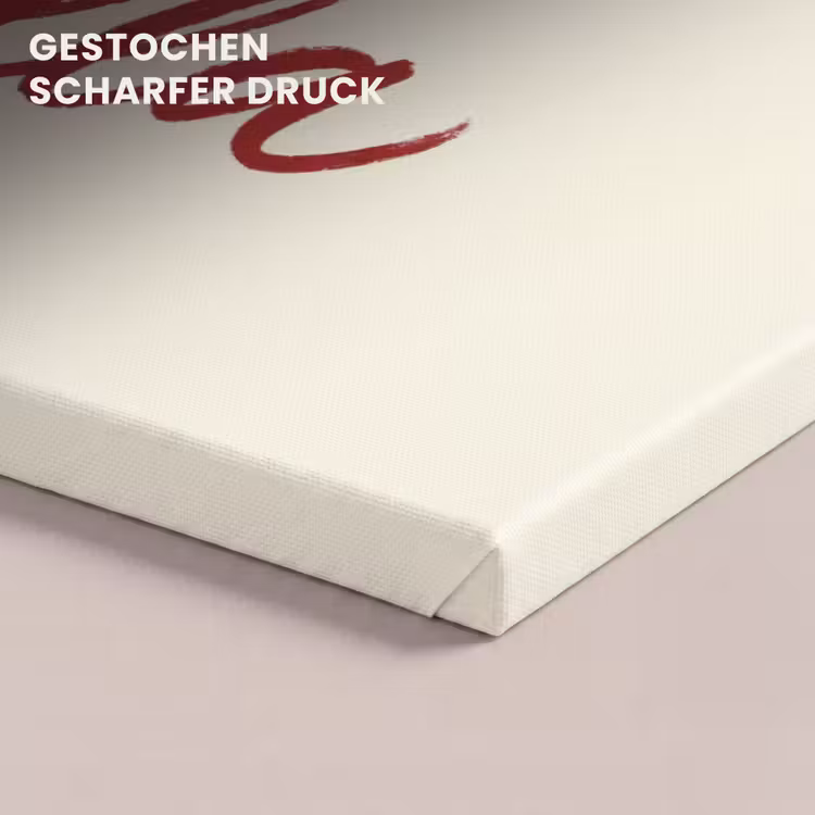 Ciao bella - Rood - Wit - Minimalistisch canvas 2cm klein -closeup_print_DE