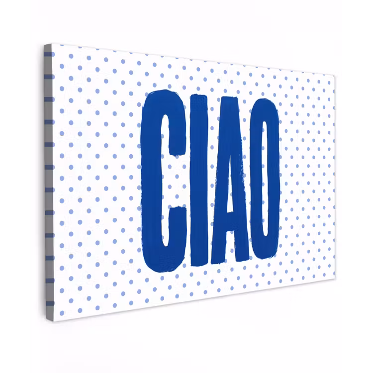 Ciao - Blauw - Stippen canvas 2cm klein -z3d