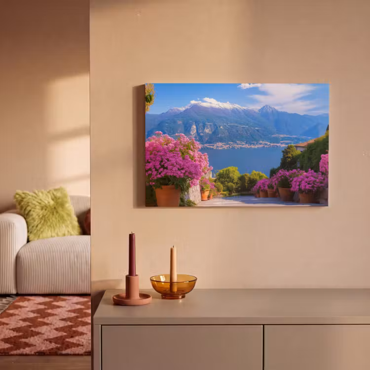 Lake Como - Italië - Landschap canvas 2cm klein -sfeer1