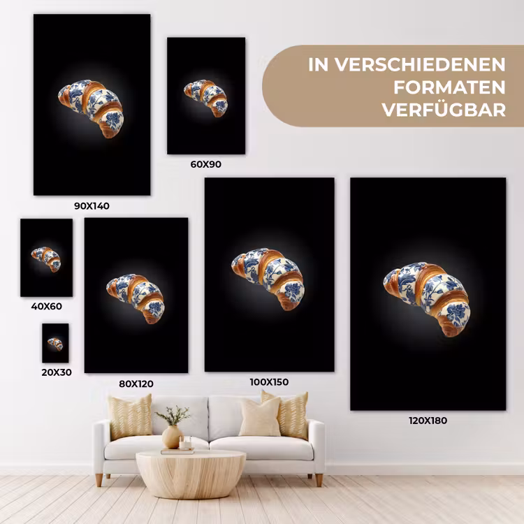 Croissant - Bloemenpatroon - Delftsblauw canvas 2cm klein -uniquesellingpoint_afwerking-onlywow_DE