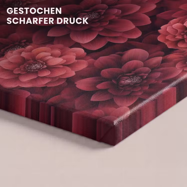 Dahlias - Bloemen - Rood canvas 2cm klein 34 -closeup_print_DE