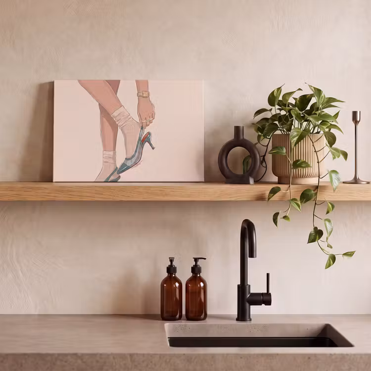 Vrouw - Schoen - Mode - Lifestyle - Groen canvas 2cm klein -sfeer3