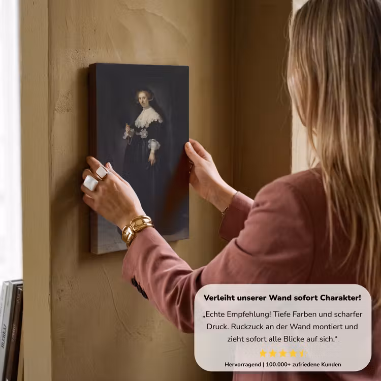 Het huwelijksportret van Oopjen Coppit - Rembrandt van Rijn canvas 2cm klein -Xsfeer7_DE