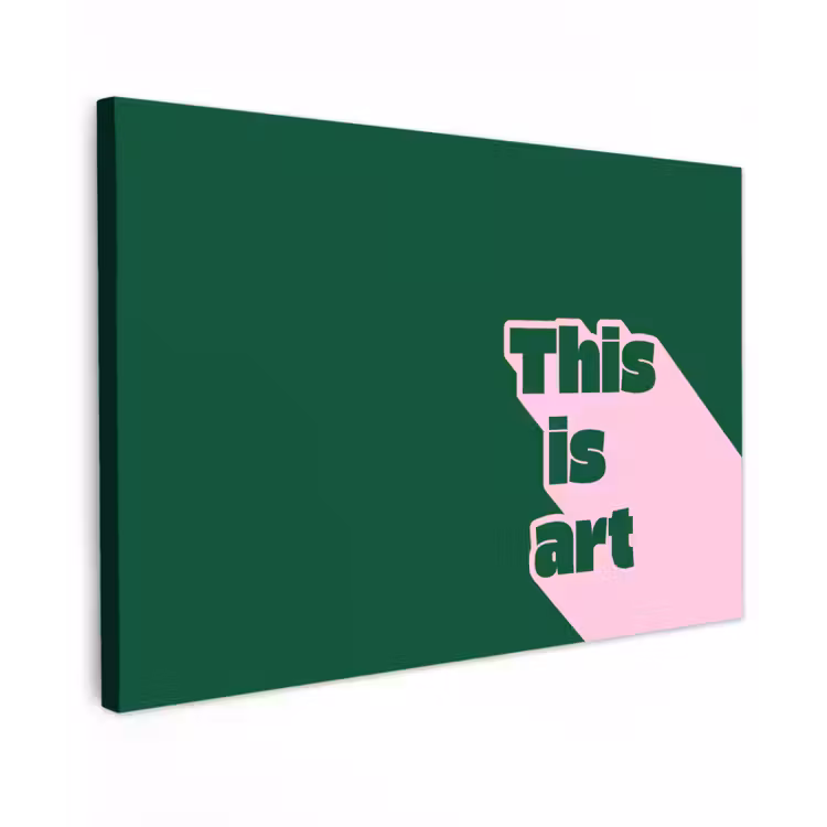 This is art - Schaduw - Roze canvas 2cm klein -z3d