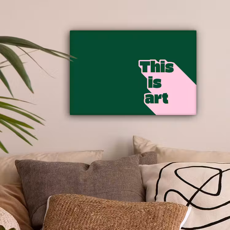 This is art - Schaduw - Roze canvas 2cm klein -sfeer1