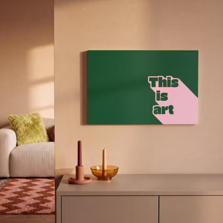 This is art - Schaduw - Roze canvas 2cm klein -sfeer1