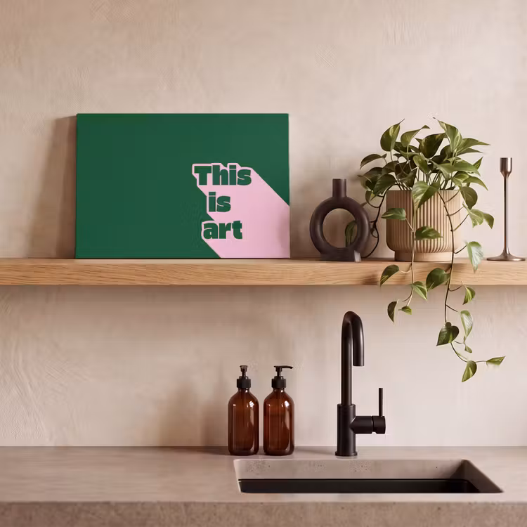 This is art - Schaduw - Roze canvas 2cm klein -sfeer3