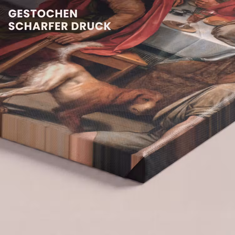 Het laatste avondmaal - Schilderij van Willem Key canvas 2cm klein -closeup_print_DE