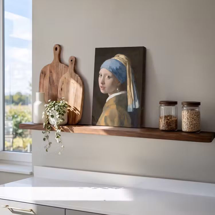 Meisje met de Parel - Schilderij van Johannes Vermeer canvas 2cm klein -atmosphere_sfeer3_global