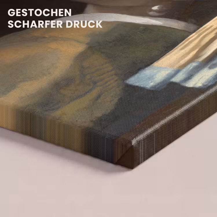 Meisje met de Parel - Schilderij van Johannes Vermeer canvas 2cm klein -closeup_print_DE
