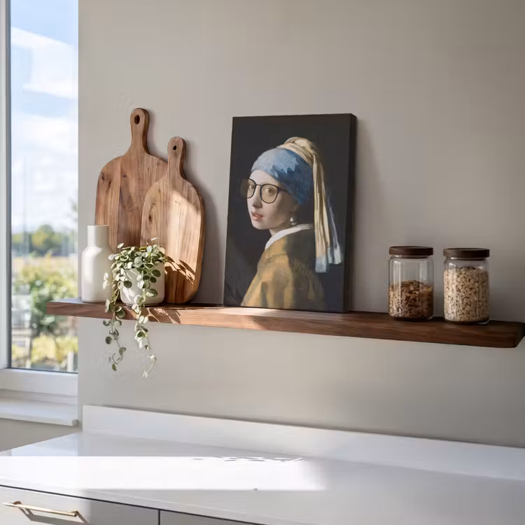 Meisje met de parel - Johannes Vermeer - Bril canvas 2cm klein -atmosphere_sfeer3_global