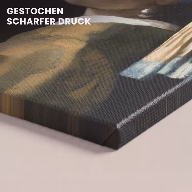 Meisje met de parel - Johannes Vermeer - Bril canvas 2cm klein -closeup_print_DE