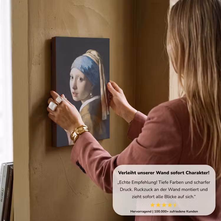 Meisje met de parel - Johannes Vermeer - Peace canvas 2cm klein -Xsfeer7_DE