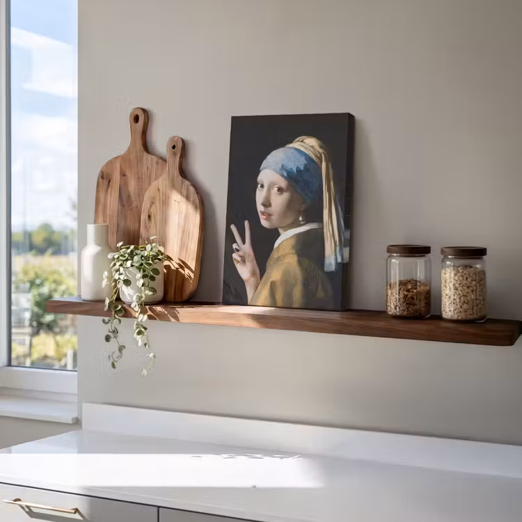 Meisje met de parel - Johannes Vermeer - Peace canvas 2cm klein -atmosphere_sfeer3_global
