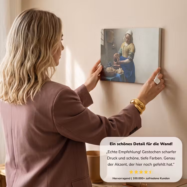 Het melkmeisje - Kunst - Oude meesters - Vermeer canvas 2cm klein -Xsfeer7_DE