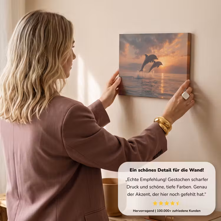 Dolfijnen - Zee - Realistisch canvas 2cm klein -Xsfeer7_DE