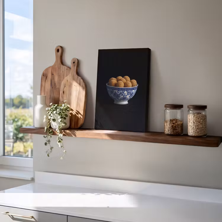 Delfts blauw - Bitterballen - Holland - Schaal canvas 2cm klein -uniquesellingpoint_afwerking-onlywow_DE