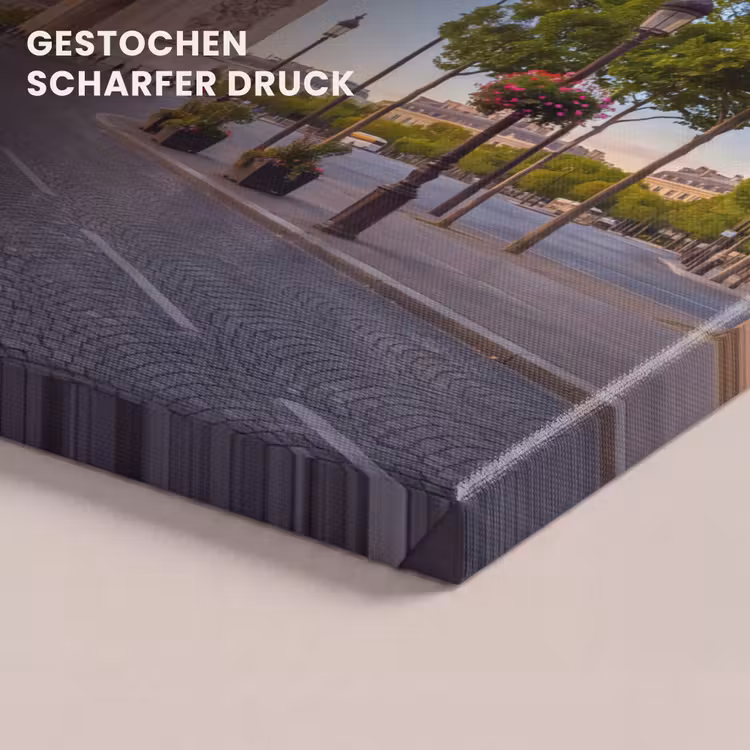 Monument - Parijs - Zonsondergang - Architectuur - Goud canvas 2cm klein -closeup_print_DE