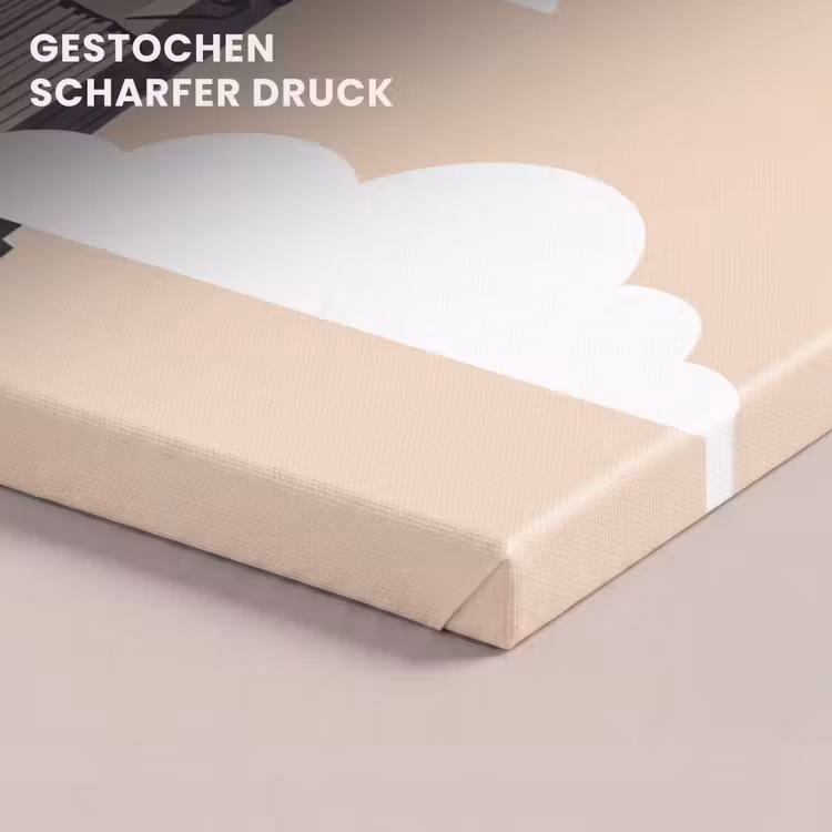 Monument - Stad - Zonsondergang - Minimalistisch - Oranje canvas 2cm klein -closeup_print_DE
