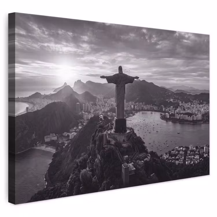 Monument - Stadsgezicht - Landschap - Zwart-wit canvas 2cm klein -3d