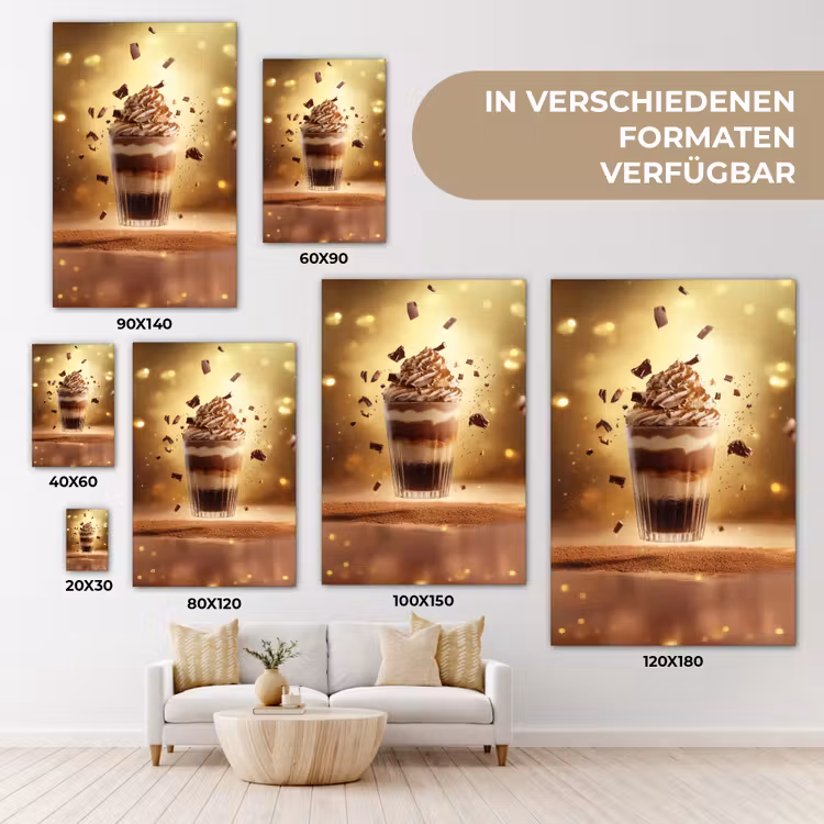 Dessert - Chocolade - Zoet - Eten canvas 2cm klein -uniquesellingpoint_afwerking-onlywow_DE