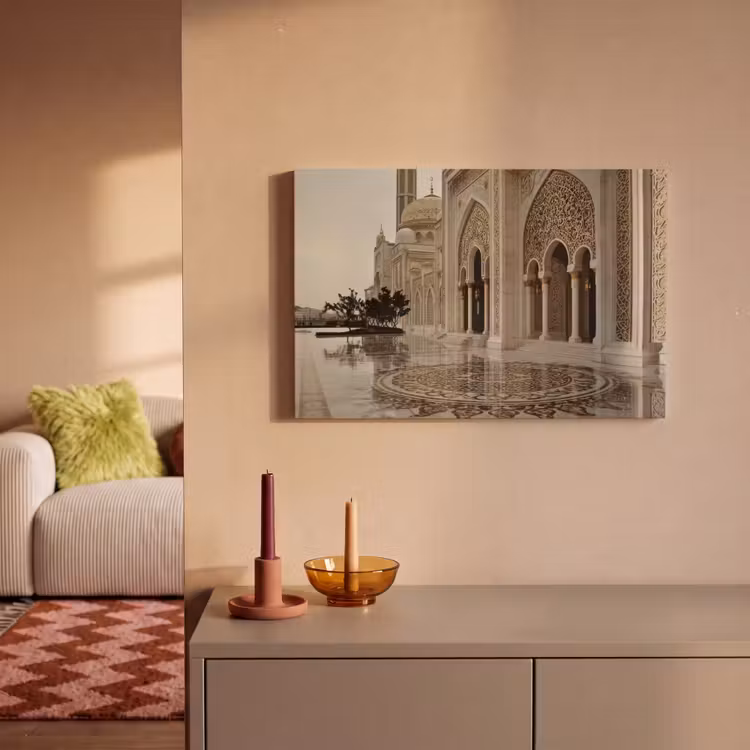Gouden details - Marmer - Islamitisch canvas 2cm klein -sfeer1
