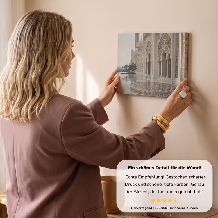 Gouden details - Marmer - Islamitisch canvas 2cm klein -sfeer3