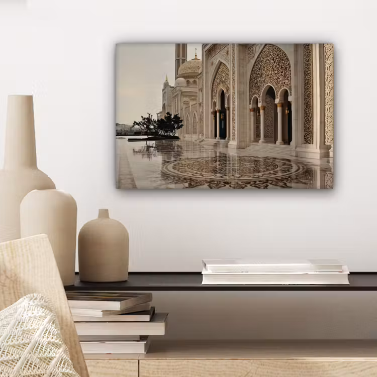 Gouden details - Marmer - Islamitisch canvas 2cm klein -closeup_print_DE