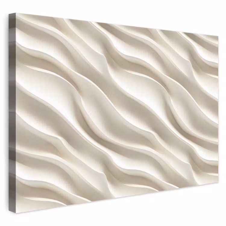 Diagonaal - Golven - Crème canvas 2cm klein 34 -3d
