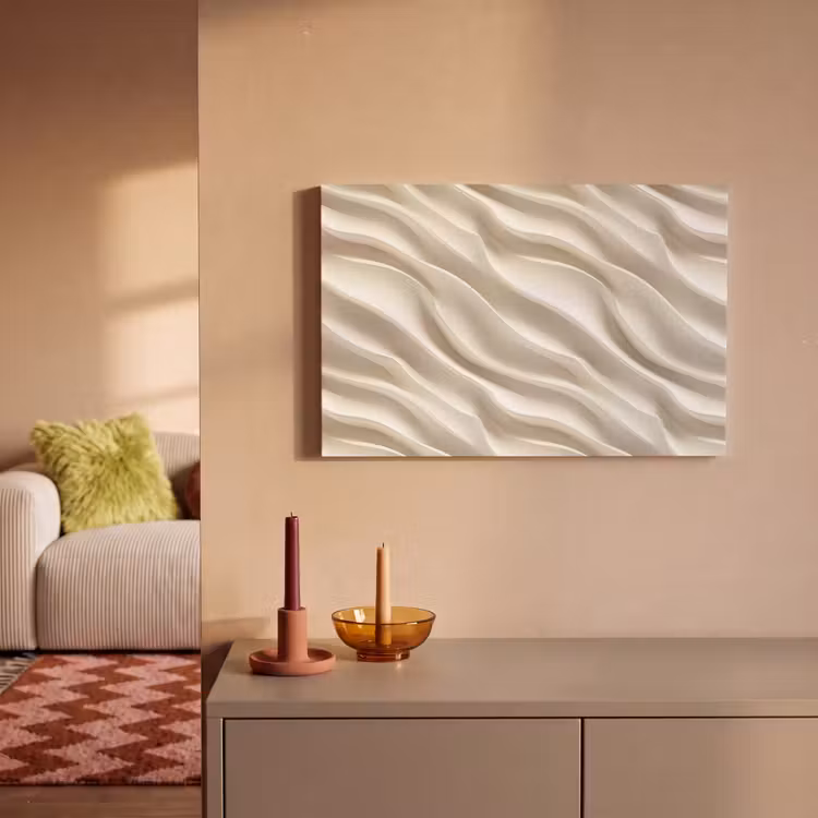 Diagonaal - Golven - Crème canvas 2cm klein 34 -sfeer1
