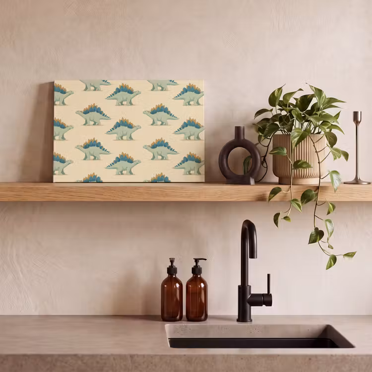 Dino - Patroon - Groen canvas 2cm klein 34 -sfeer3