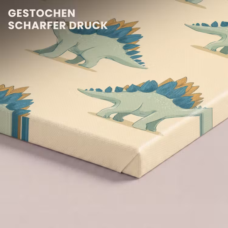 Dino - Patroon - Groen canvas 2cm klein 34 -closeup_print_DE