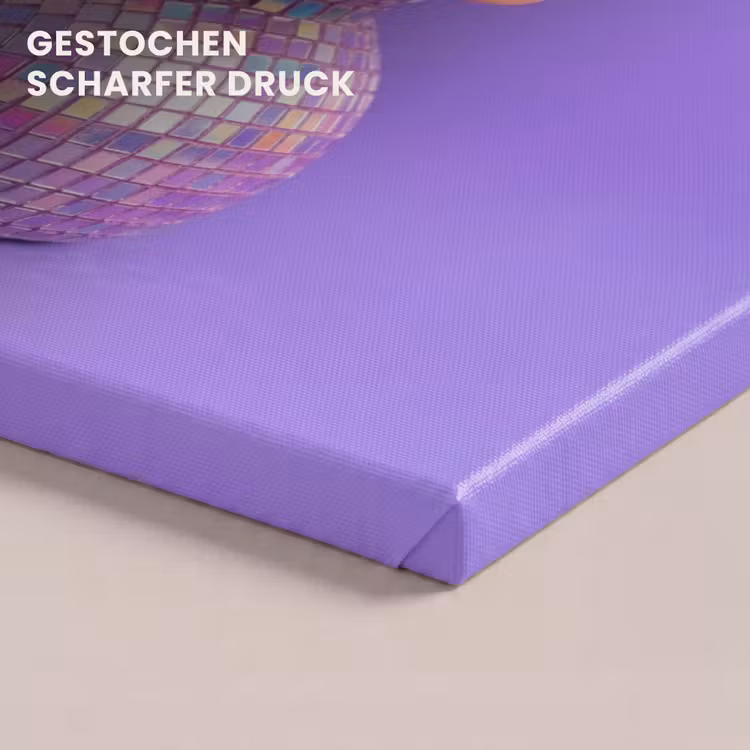 Disco - Eend - Paars canvas 2cm klein -uniquesellingpoint_afwerking-onlywow_DE