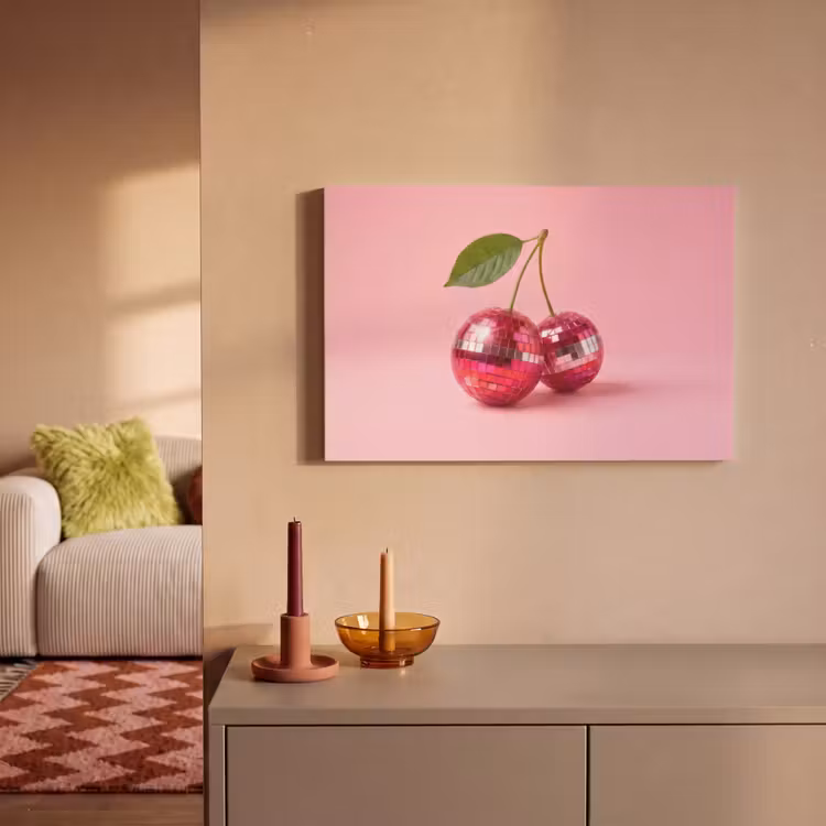 Disco - Kersen - Roze canvas 2cm klein -sfeer1
