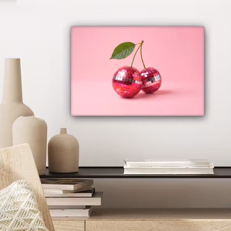 Disco - Kersen - Roze canvas 2cm klein -sfeer6