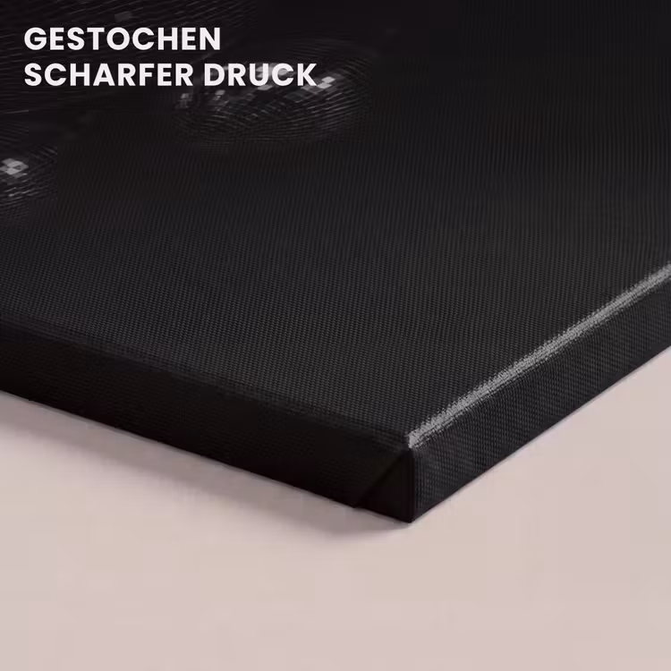 Discoballen - Minimalistisch - Zwart canvas 2cm klein -uniquesellingpoint_afwerking-onlywow_DE