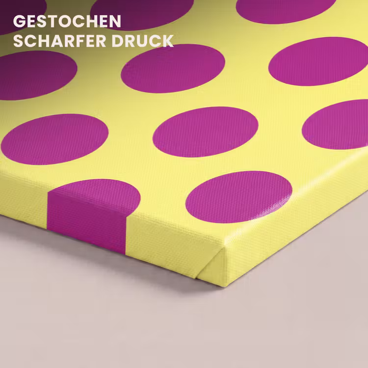 Dots - Klassiek - Geel canvas 2cm klein 34 -closeup_print_DE