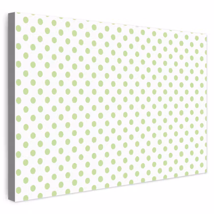 Dots - Klassiek - Groen canvas 2cm klein 34 -3d