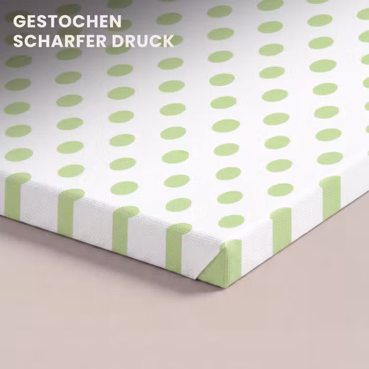 Dots - Klassiek - Groen canvas 2cm klein 34 -closeup_print_DE