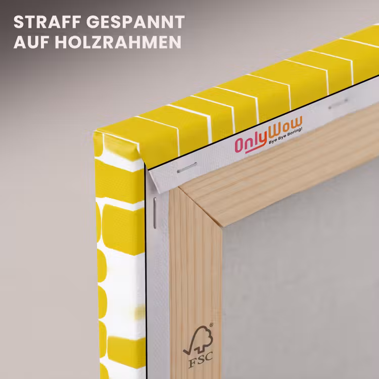 Stippen - Modern - Geel canvas 2cm klein 34 -uniquesellingpoint_afwerking-onlywow_DE