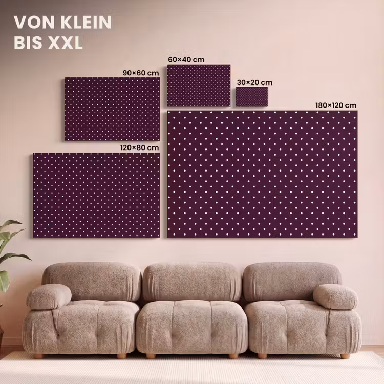 Stippen - Modern - Paars canvas 2cm klein 34 -Xsfeer8_DE