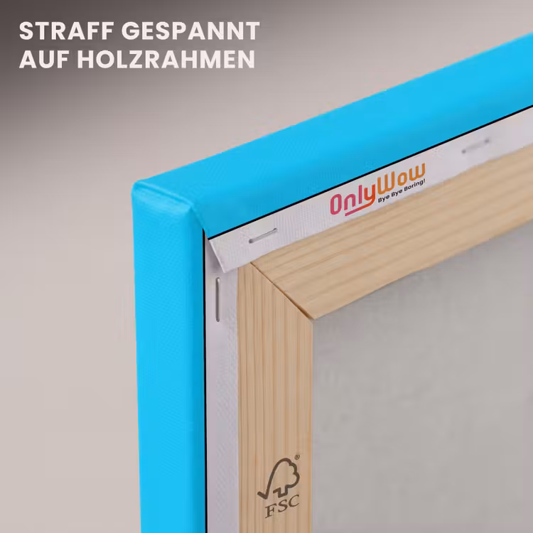 Drakenfruit - Blauw - Levendig canvas 2cm klein -uniquesellingpoint_afwerking-onlywow_DE